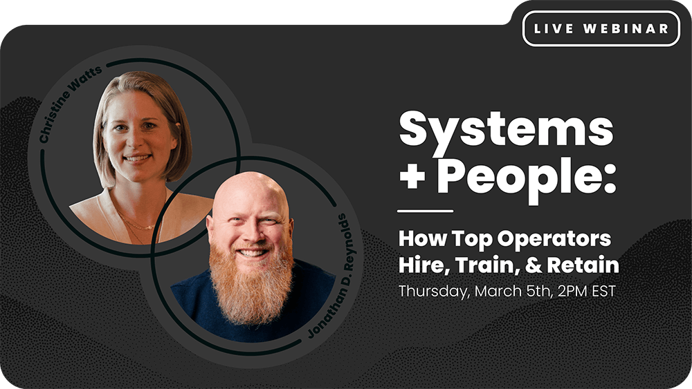 Systems + People Live Webinar March 5th