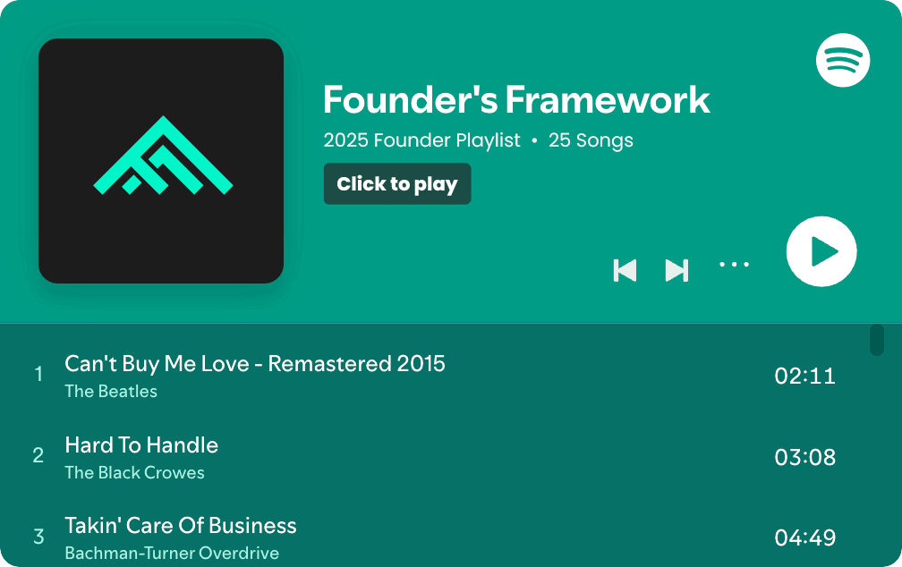2025 Founder Playlist